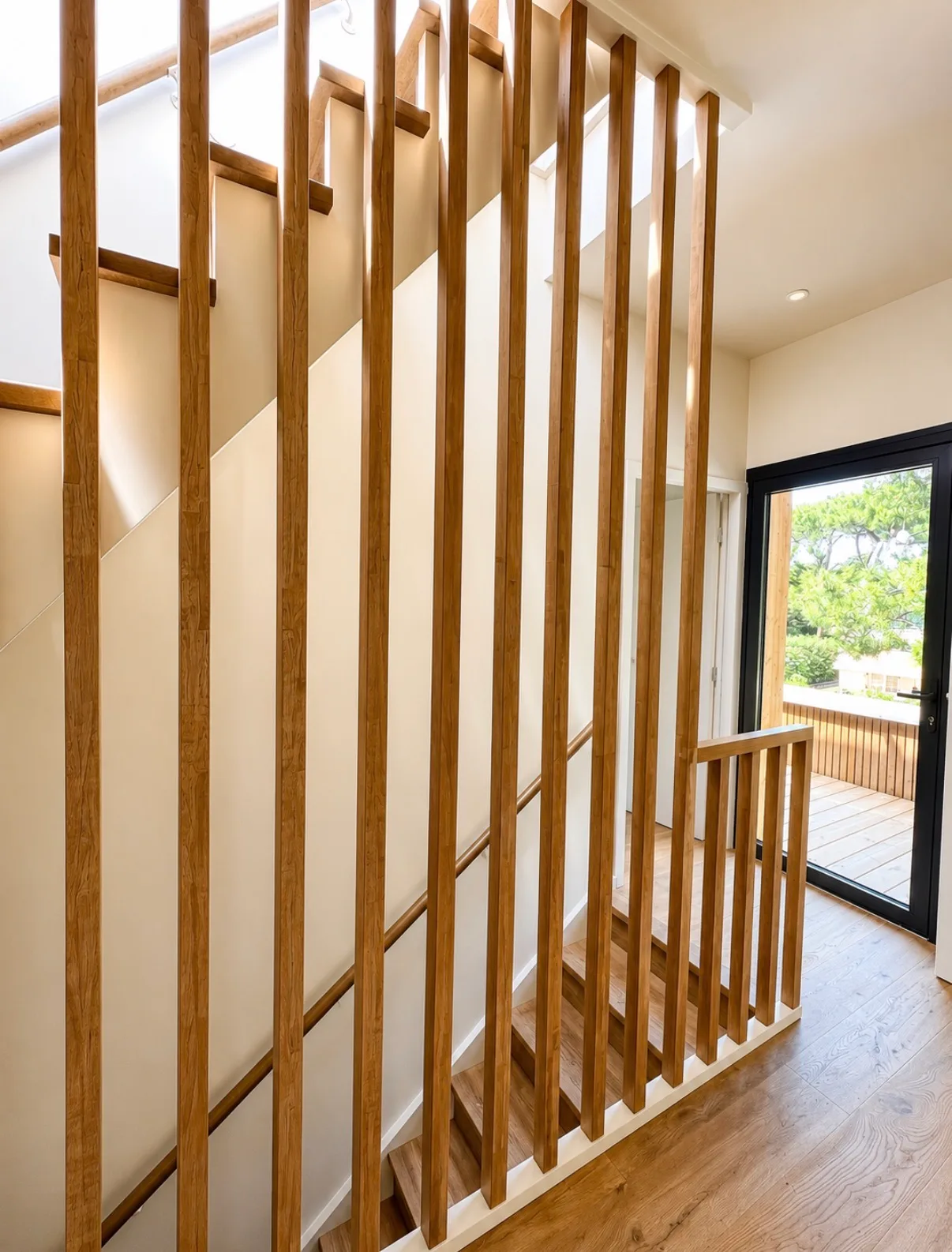Agencement d'une maison à Pornichet, tasseaux bois