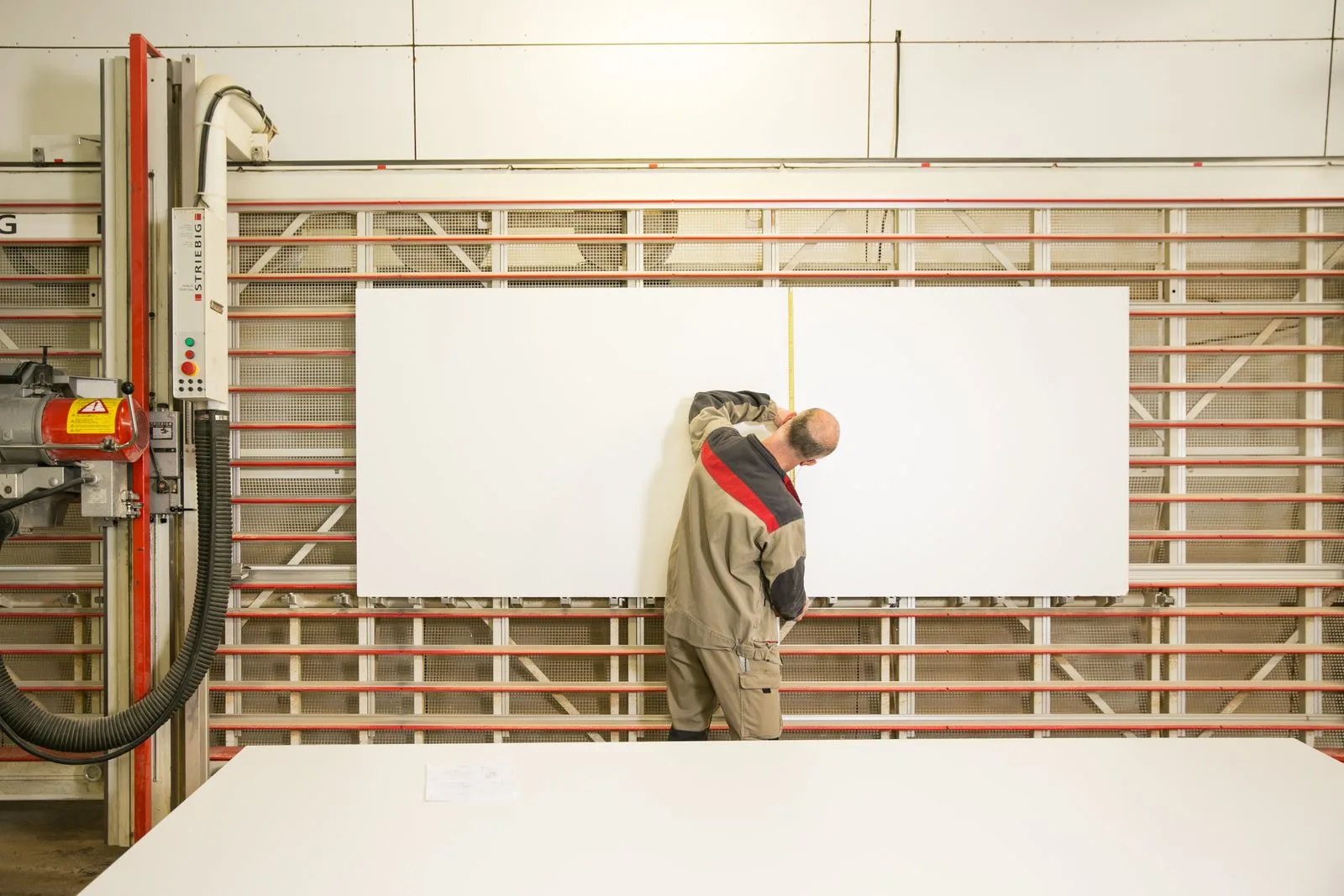 Report des mesures sur un panneau à l atelier Arcobois