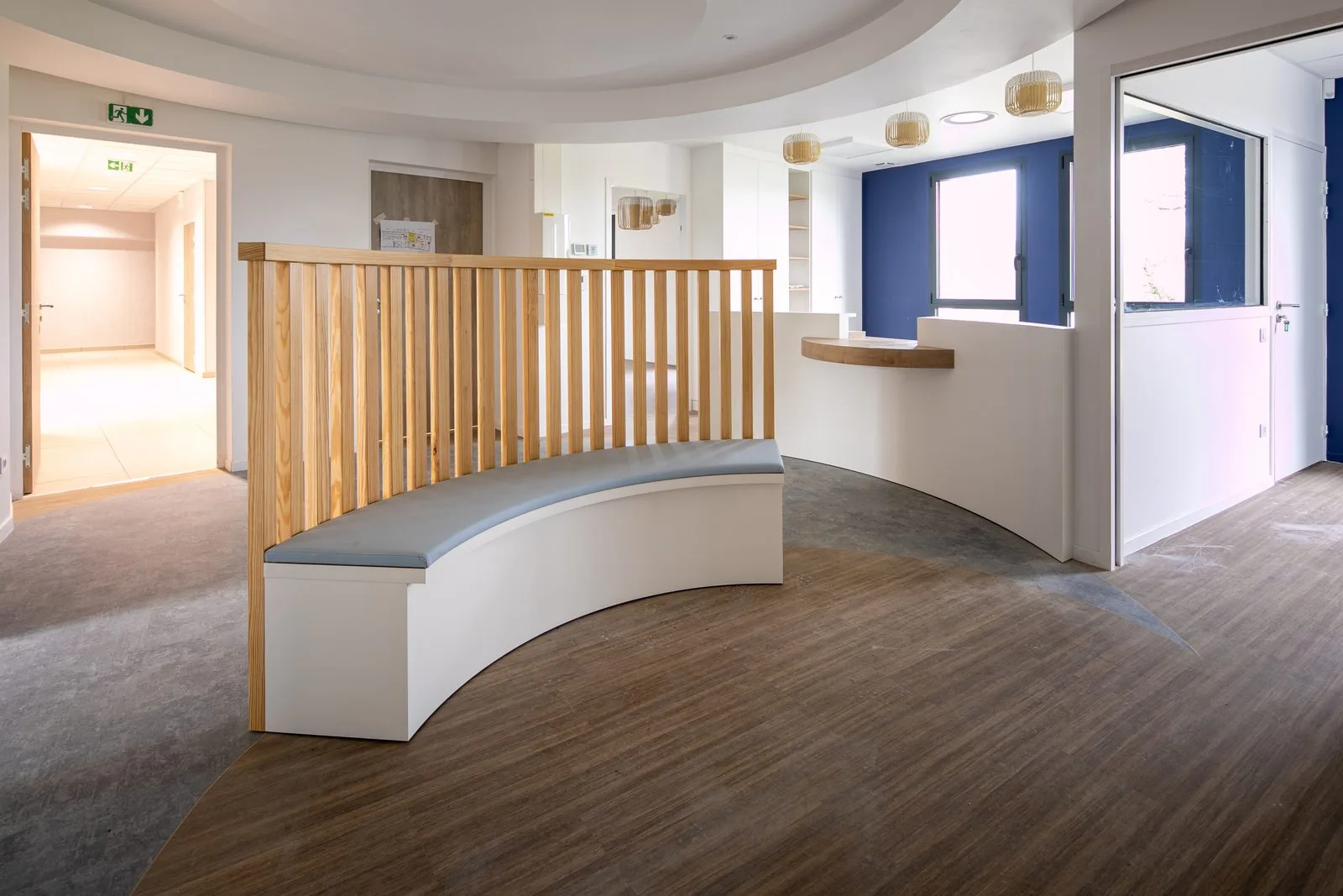 Agencement d'un cabinet médical à Pornic, réalisation Arcobois