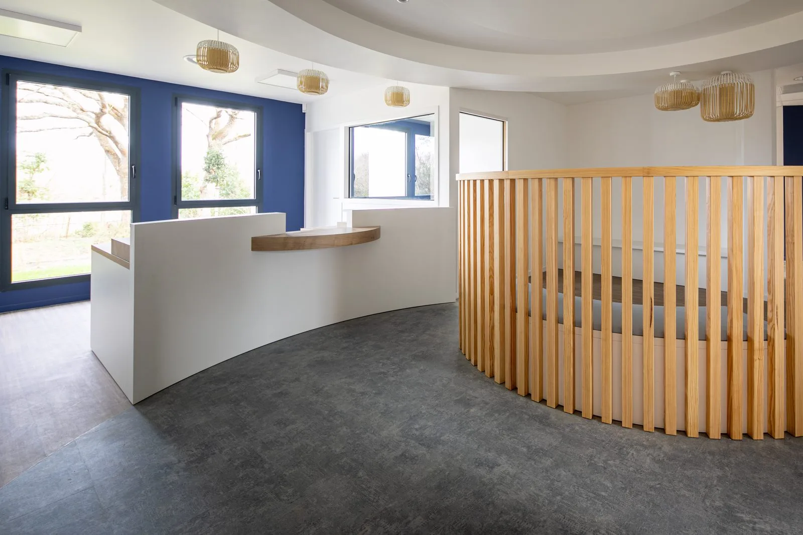 Agencement d'un cabinet médical à Pornic, réalisation Arcobois