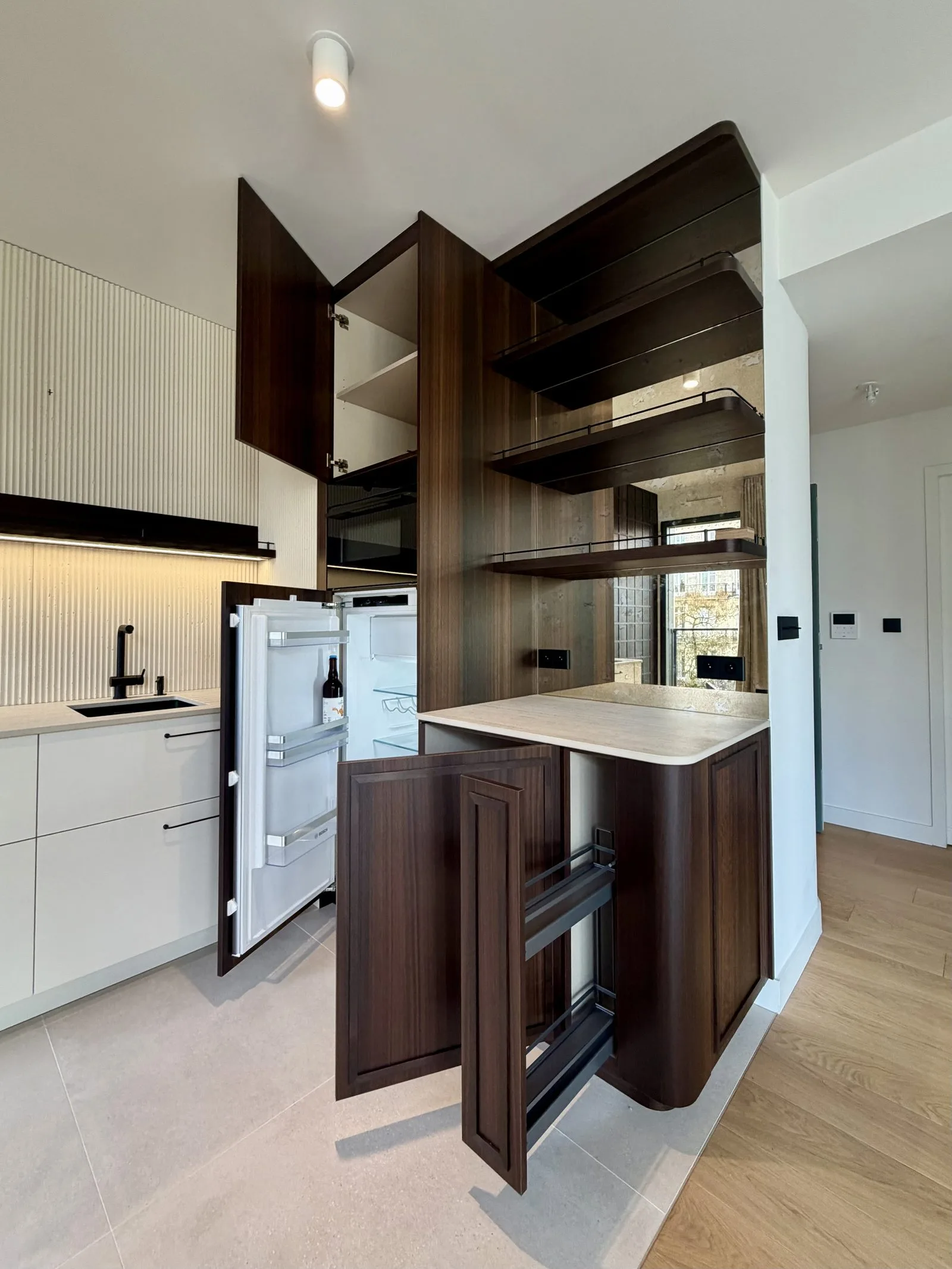Agencement d'un appartement en centre-ville de Nantes, réalisation Arcobois