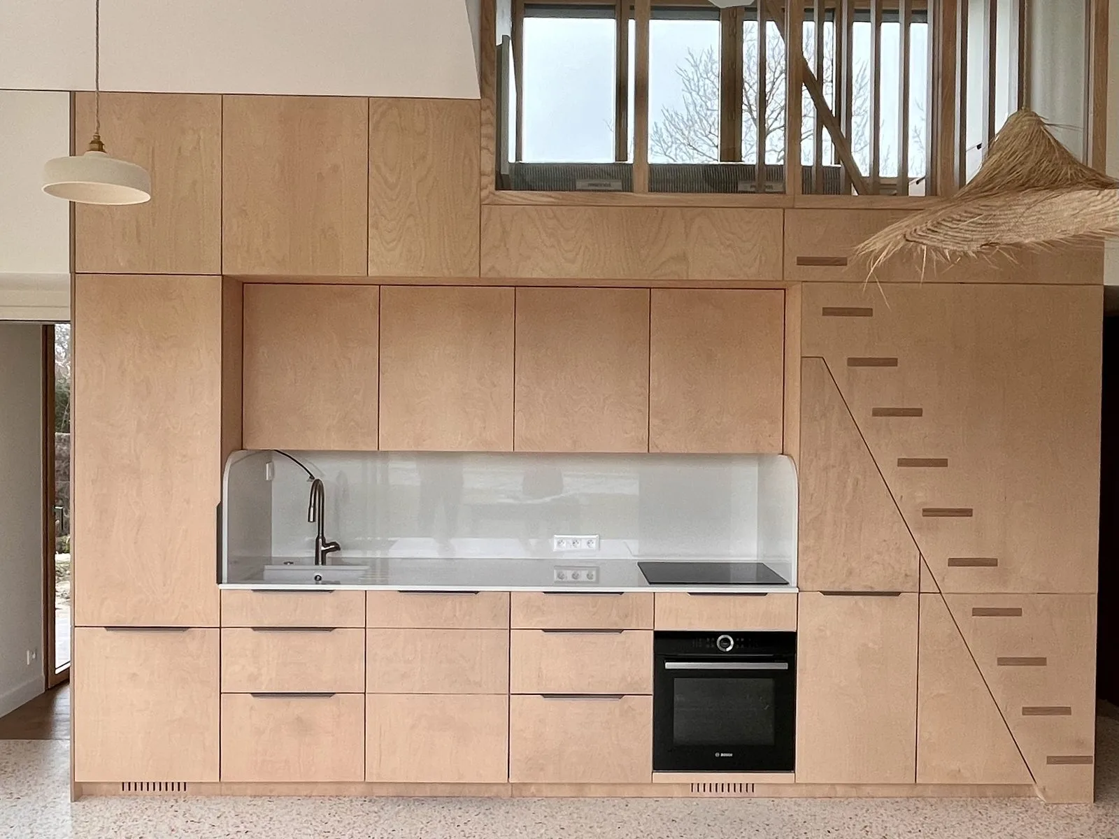 Agencement d'une maison en Bretagne, réalisation Arcobois